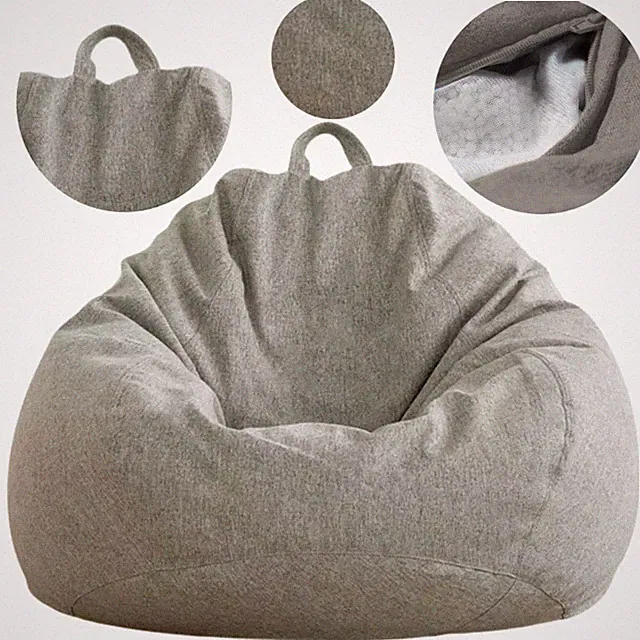 Sitzsack 185L Hellgrau mit ECO Füllung Bean Bag Kissen L