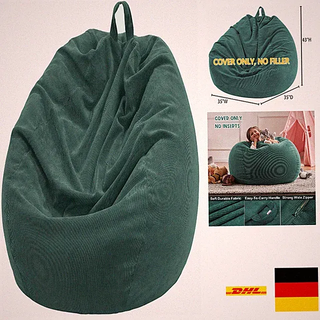 Sitzsack Aufbewahrung 110x89cm für Kinder Erwachsene Wohnzimmer Garten