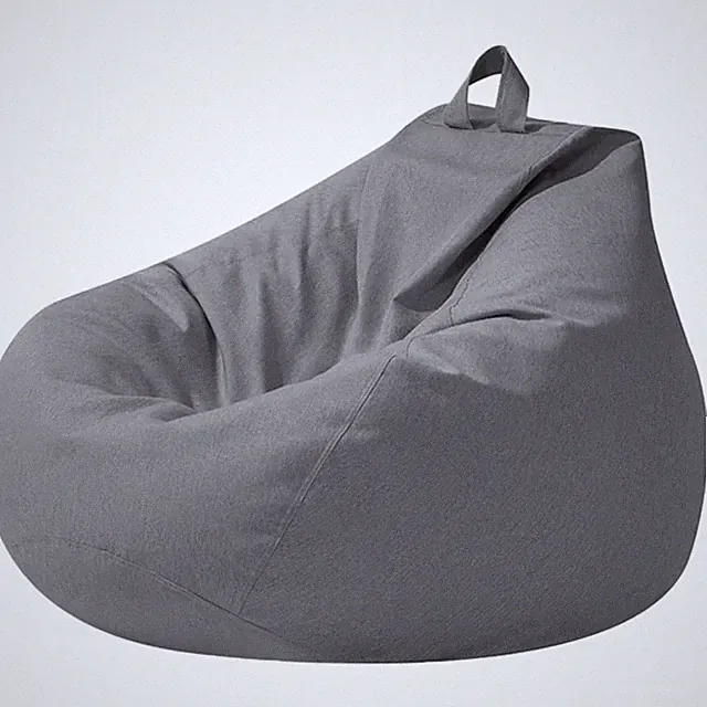 Sitzsack Bezug Erwachsener Garten Lounge Baumwolle Grau 100x120cm