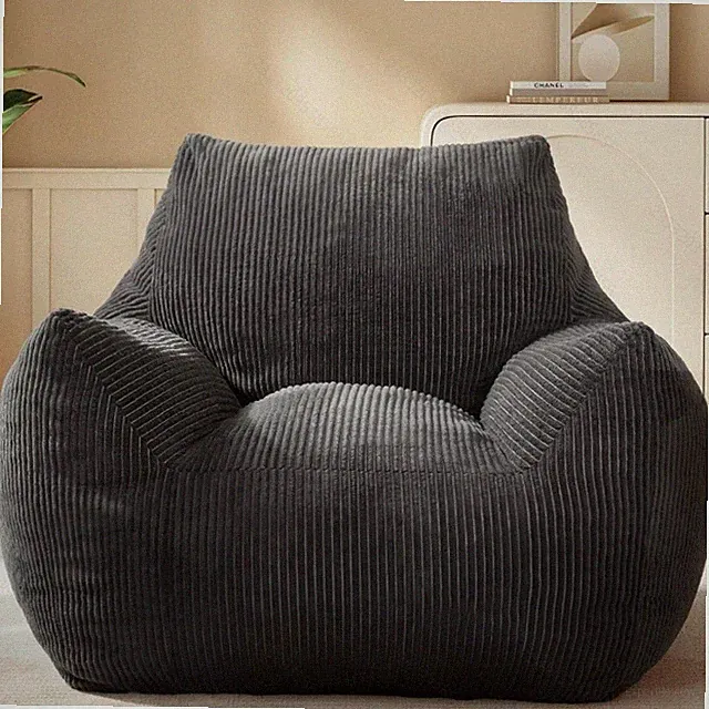 Sitzsack für Erwachsene, Cosy Bean Bag aus Cord, Bequemer Sessel Spielen, Lesen