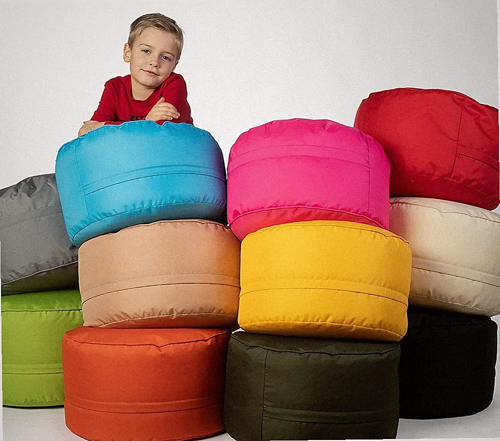 Sitzsack Hocker runder Sitzpouf mit abnehmbarem Bezug Sitzpuff Outdoor & Indoor