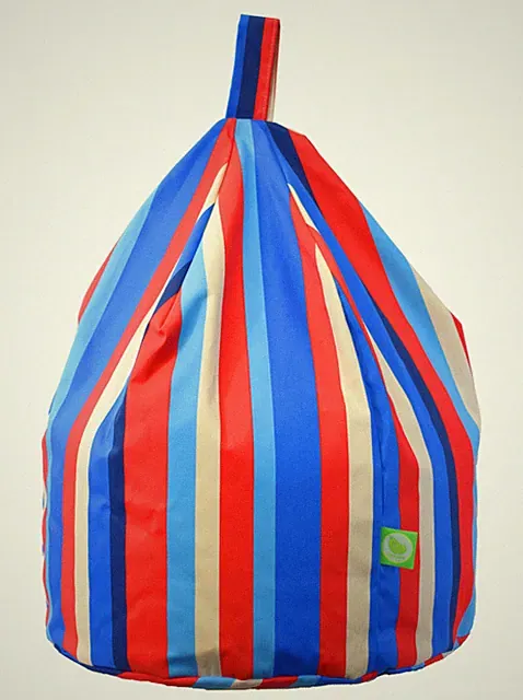 Sitzsack Kindergröße mehrfarbig gestreift mit Bohnen von Bean Lazy