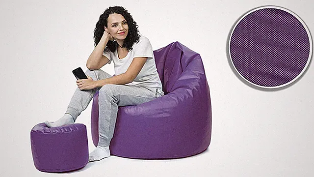 Sitzsack mit Hocker Beanbag Sitzkissen mit Styropor Füllung Sofa Indoor Outdoor
