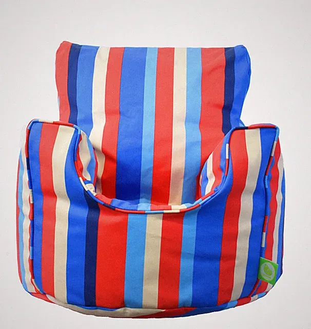 Sitzsack-Sessel Baumwolle farbig gestreift mit Bohnen Kleinkindgröße von Bean Lazy
