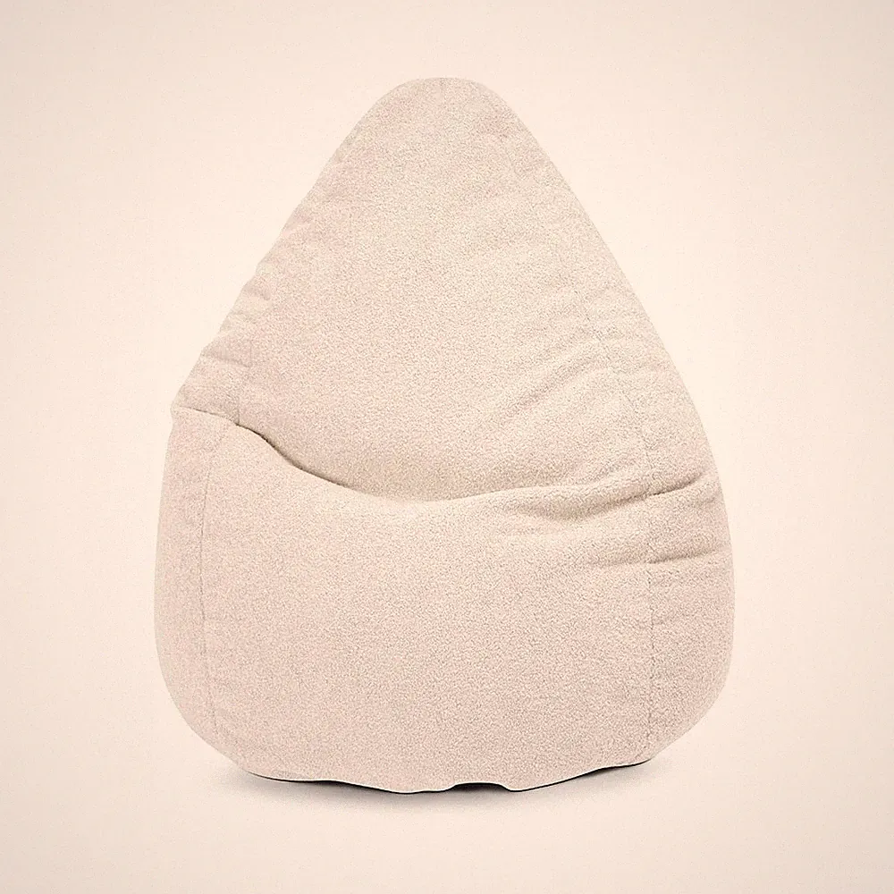 Sitzsack Sitting Point Woolly Teddyfell Beige EPS-Perlen XXL oder XL