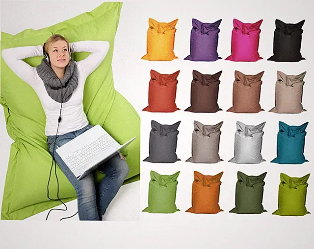 Sitzsack Sitzkissen Sessel für Kinder 100x70cm Polyester diverse Farben