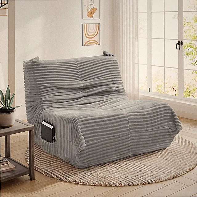 Sitzsack Sofa Bean Bag Bodensofa Hochdichtem Foam mit Rückenlehne für Wohnzimmer