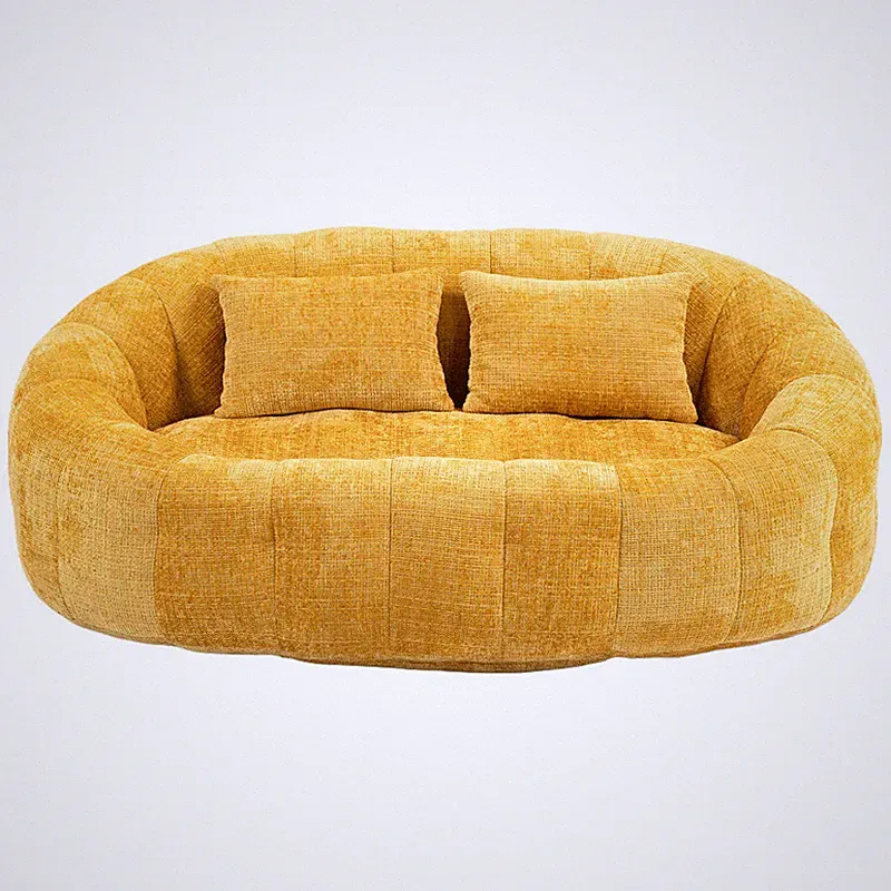Sitzsack-Sofa Faulenzer-Sofa Liege Indoor Akzentboden Soft Lounge Chair Gelb