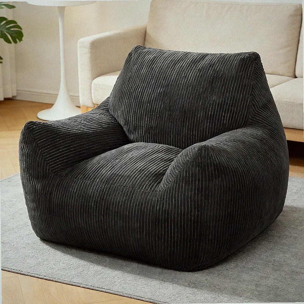 Sitzsack Stühle Couch Sofabezug Lazy Sofa Lounger Beanbag Sessel Memory Foam DE