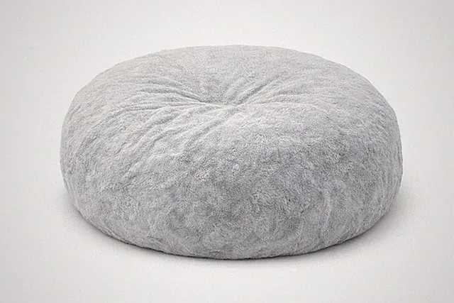 Sitzsack XXL 140cm Rund Beanbag Bodenkissen Lounge Kissen Grau