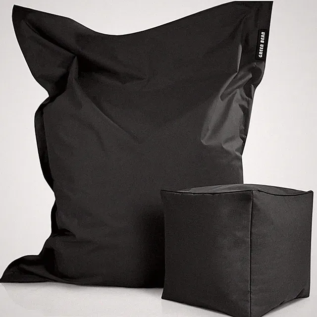 Sitzsack XXL 180x140 & Hocker 40x40 Indoor Outdoor Beanbag Sitzkissen Fußhocker
