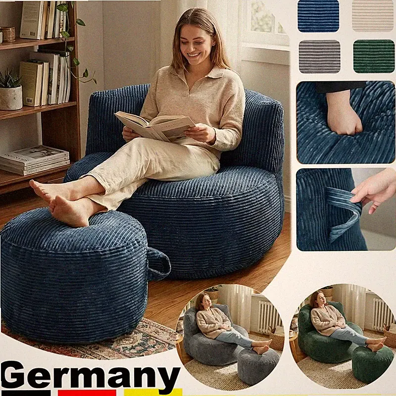 Sitzsacksofa Liege für Drinnen Sofa / Rutschfest Fußpedal mit Schaumstofffüllung