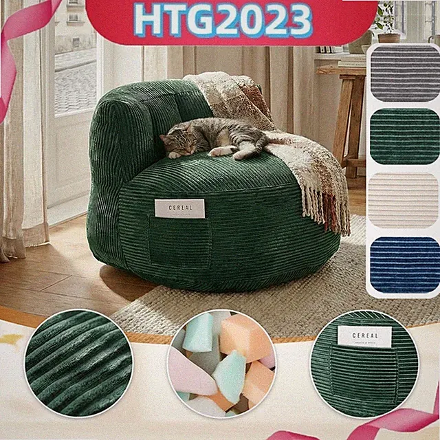 Sitzsacksofa mit Schaumstofffüllung Liege für Drinnen Sofa für Erwachsene
