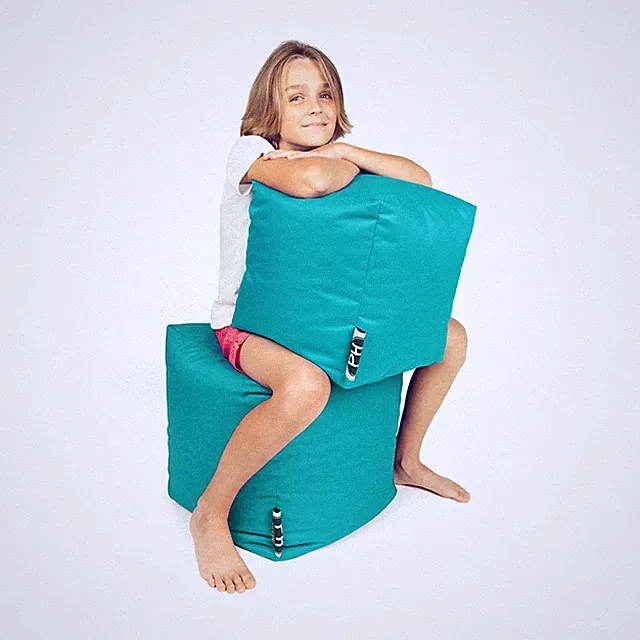 Sitzwürfel Sitzsack Sitzhocker Beanbag Kissen mit Reißverschluss fertig befüllt