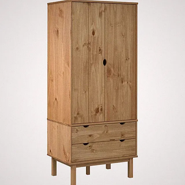 Skandinavischer Kleiderschrank | Schlafzimmerschrank | OTTA | 76,5 x 53 x 172 cm