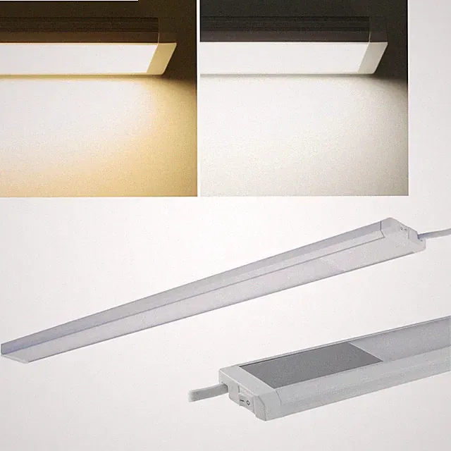 slim Led Unterbau-Leuchte 40/60/90 Küchen-Unterbau-Lampe 230V Möbelleuchte Küche
