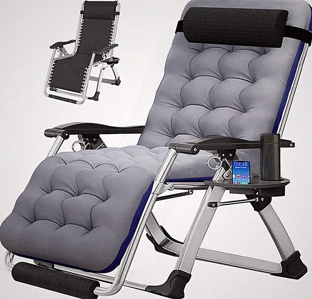 SLSY Campingstuhl Faltbar Liegestuhl mit Auflage für Camping Stuhl Sofa Couch