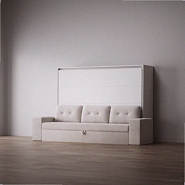 SMARTBett 160x200 Schrankbett Horizontal M2 inkl.SOFA Sandgrau