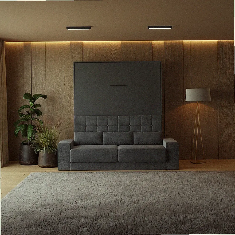 SMARTBett Schrankbett M1 180x200 Vertikal inkl.SOFA Anthrazit