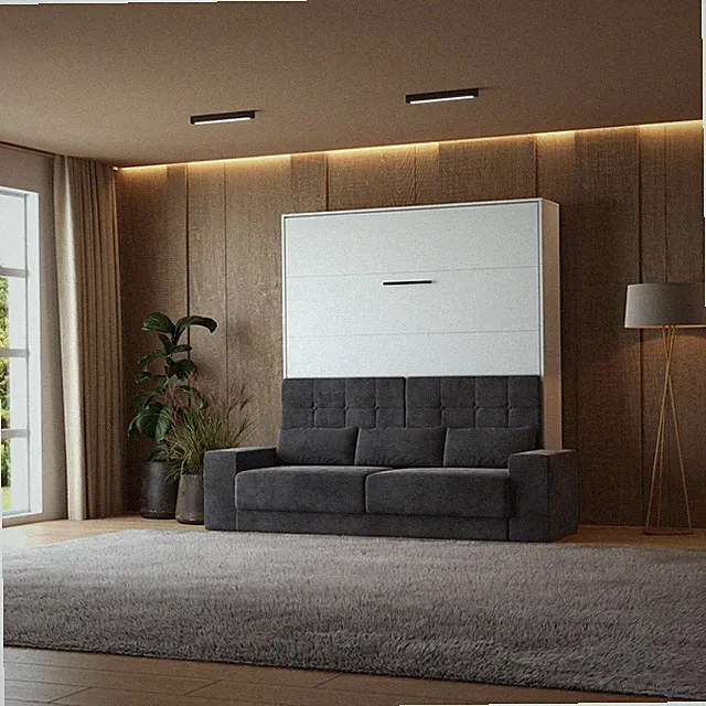 SMARTBett Schrankbett mit Anthrazit SOFA M1 160x200 Vertikal