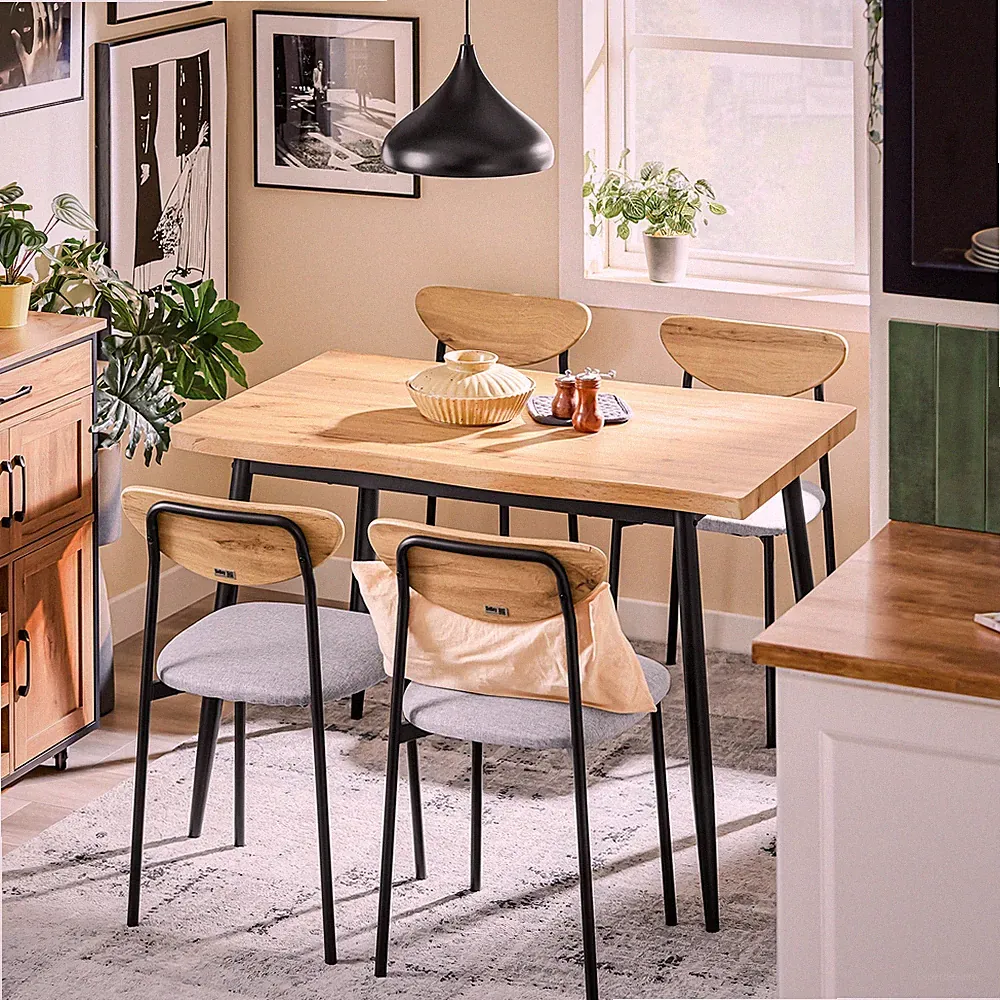 SoBuy Essgruppe Esstisch Set 5-teilig Bartisch mit 4 Stühlen OGT52-N