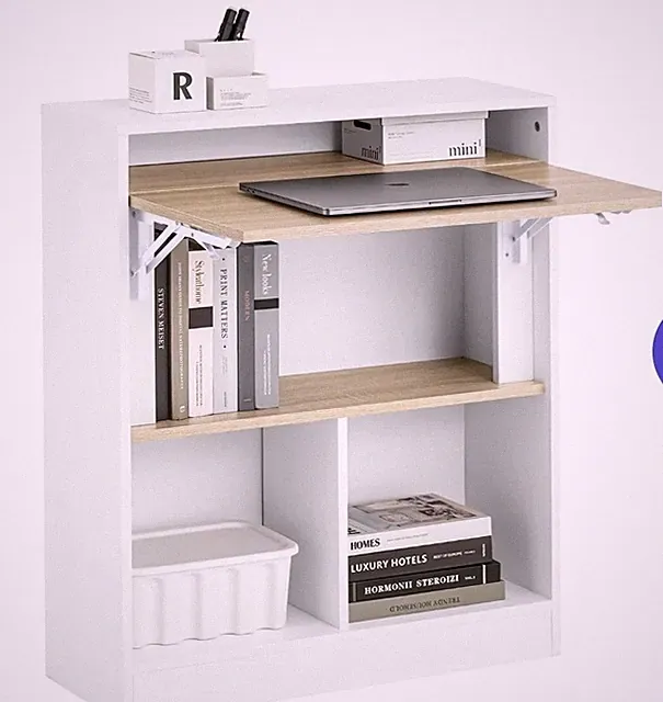 SoBuy FWT104-WN, Klapptisch mit 5 Ablageablagen Computertisch Bürotisch...