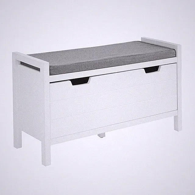SoBuy Sitzbank mit Sitzkissen Schuhbank Schuhkipper Truhenbank Sitztruhe FSR97-W
