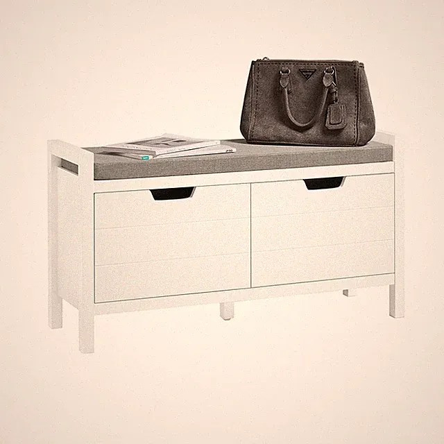 SoBuy Sitzkommode Sitzbank mit Sitzfläche Schuhtruhe FSR63-II-W