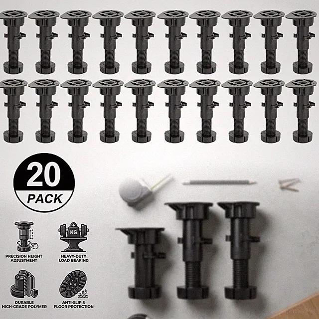 Sockelfüße 20er Set Verstellbare Füße Möbelfuß DIY Nivellierfüße Schrankbeine
