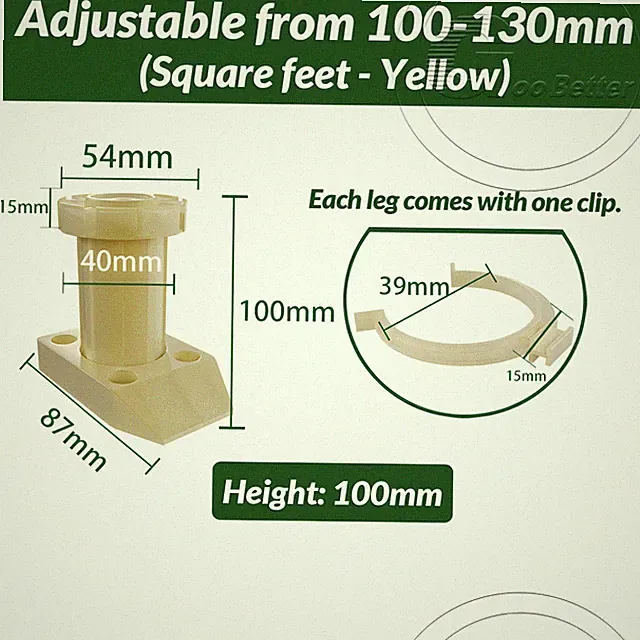 Sockelfüße 60-150mm Möbelfüße Stellfüße Küchenfüße Plastikfüße Höhenverstellbar