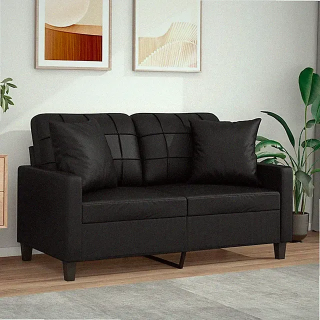 Sofa 2/3-Sitzer mit Zierkissen Loungesofa Couch Wohnzimmersofa Kunstleder DE
