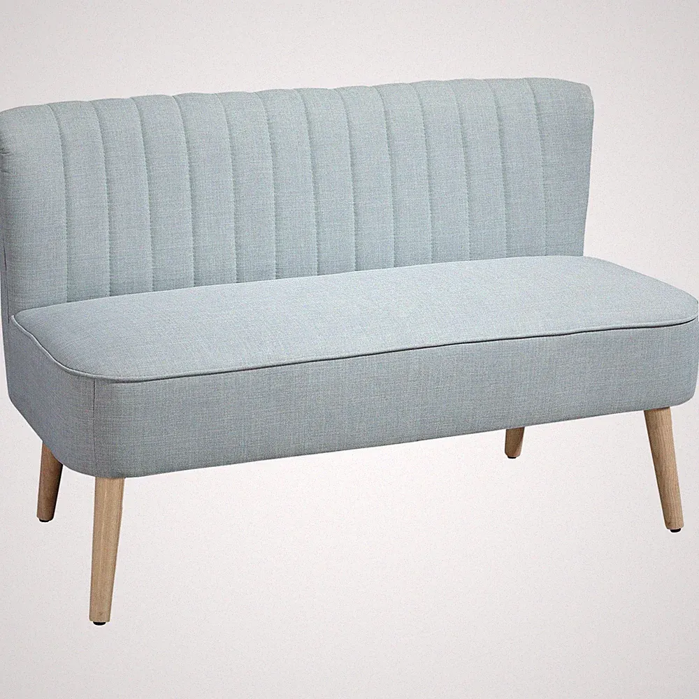 Sofa 2-Sitzer Couch Stoffsofa Sitzmöbel Polstersofa Loungesofa breit Hellgrün