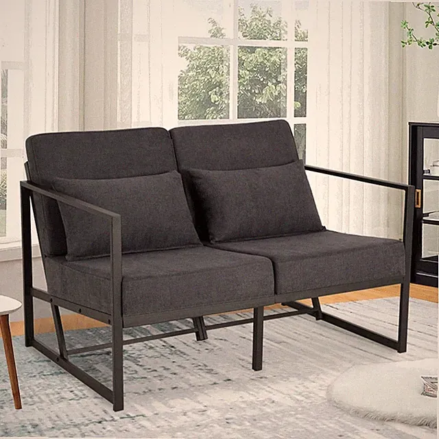 Sofa 2 Sitzer Lounge 114x72cm Couch Polstersofa Bettgestell Wohnzimmer