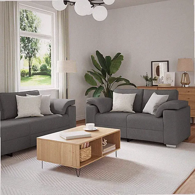 Sofa 2 stk. Stoff Stoff- Modernes Indoor- Wohnzimmer Couch 2-Sitzer Set vidaXL