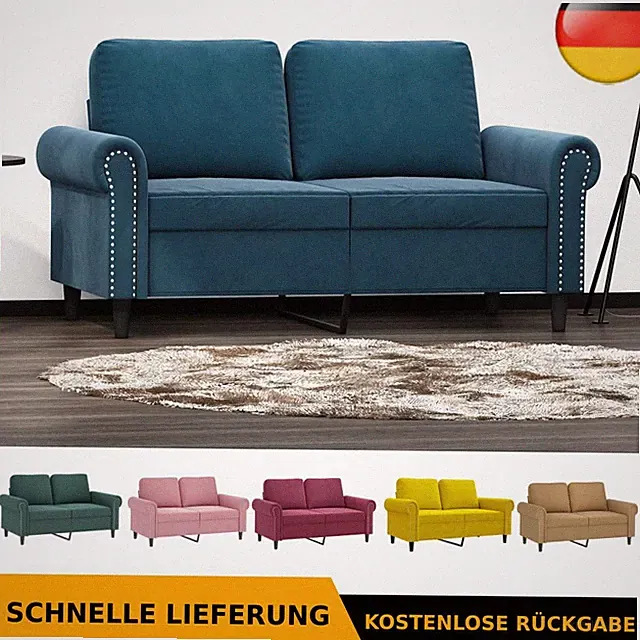 Sofa 3-Sitzer Loungesofa Couch Wohnzimmersofa Designsofa Dunkelgrau Samt vidaXL