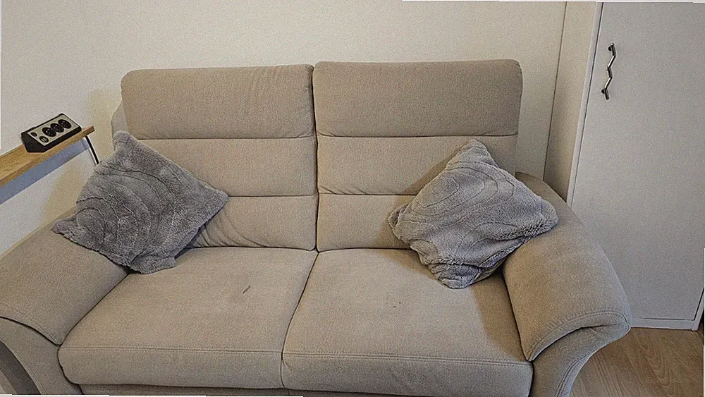 Sofa 3-Sitzer mit Schlaffunktion CANDY Stoff Soft Braun