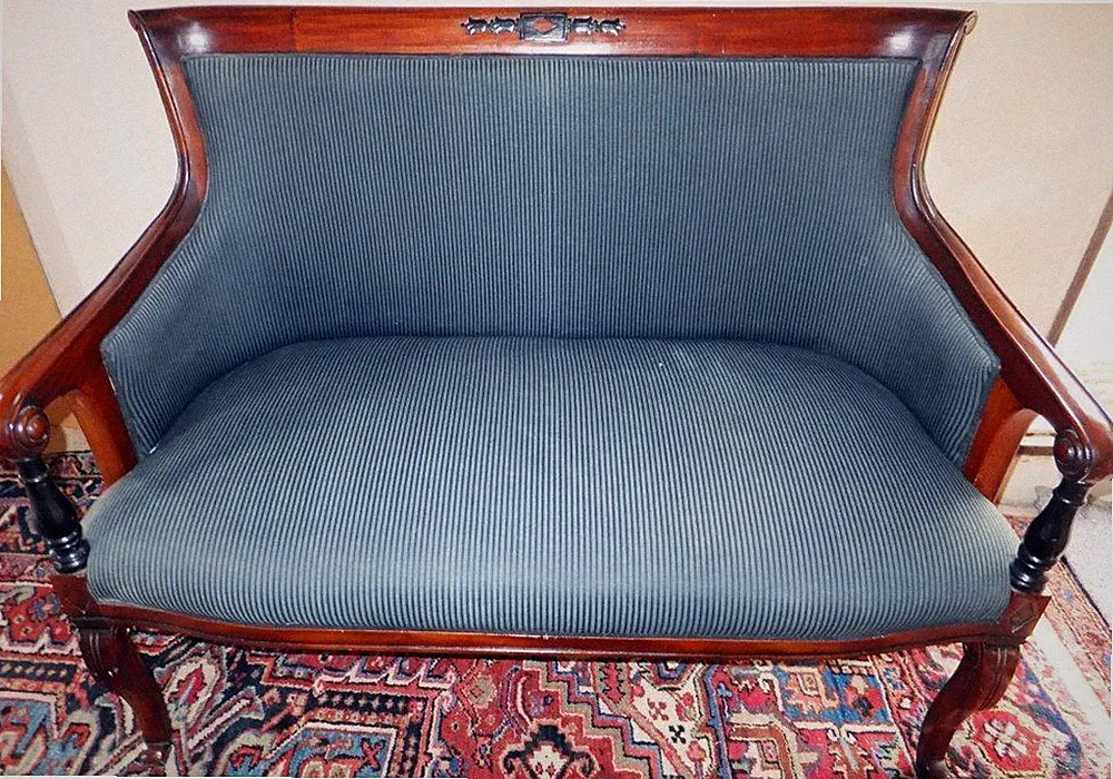 SOFA COUCH SITZ BANK MÖBEL EDELHOLZ geschnitzt Barock Empire Biedermeier antik