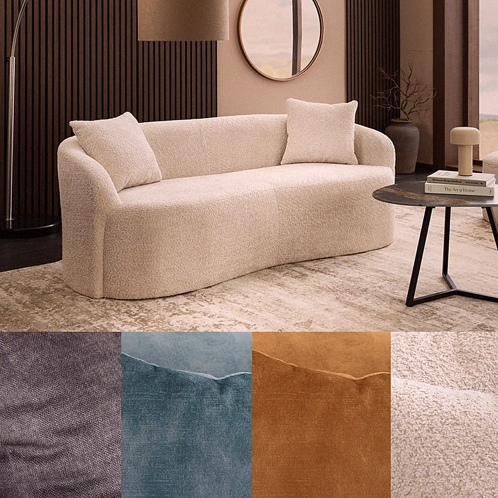 Sofa ELEMENTAL - 180cm - FARB- & MATERIALWAHL - 2-Sitzer Federkern inkl. Kissen