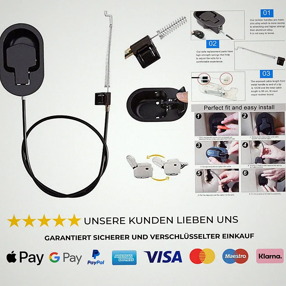 Sofa Ersatzteile Universal Liegestuhl Griff Kabel 97 cm