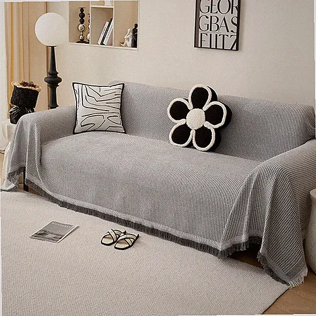 Sofa Handtuch Vollbezug Stoff Ins Creme Wind Baumwolle Garn Camping Decke Sofa Cus