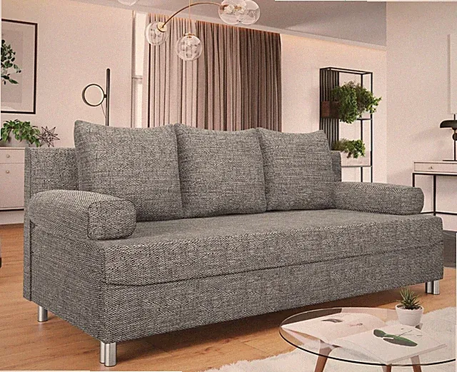 Sofa Hernan Schlafsofa Couch Bettsofa Schlaffunktion Bettkasten Polstersofa M24