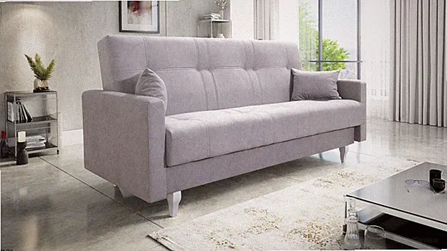 Sofa LUDWIK mit Schlaffunktion und Bettkasten, Schlafcouch, mit Aufbau, TOP!