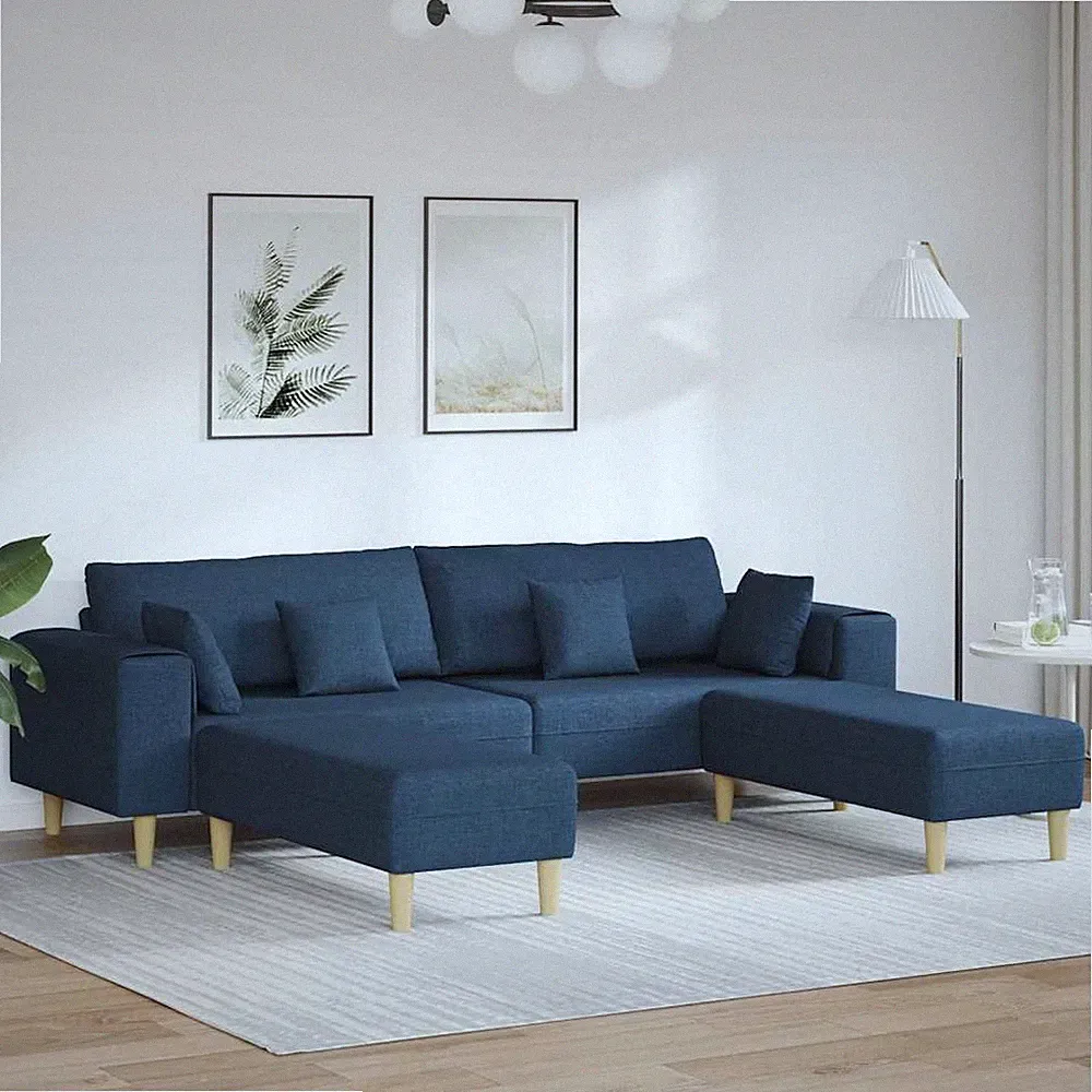 Sofa mit Kissen Couch Stoffsofa Sessel Sitzmöbel Polstersofa Loungesofa Armlehne