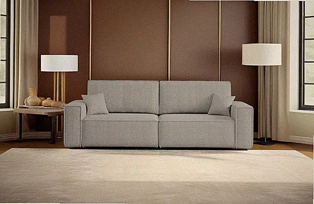 Sofa mit Schlaffunktion BEST Stoff Quelle Grau