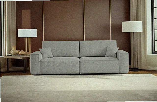 Sofa mit Schlaffunktion BEST Stoff Quelle Grau
