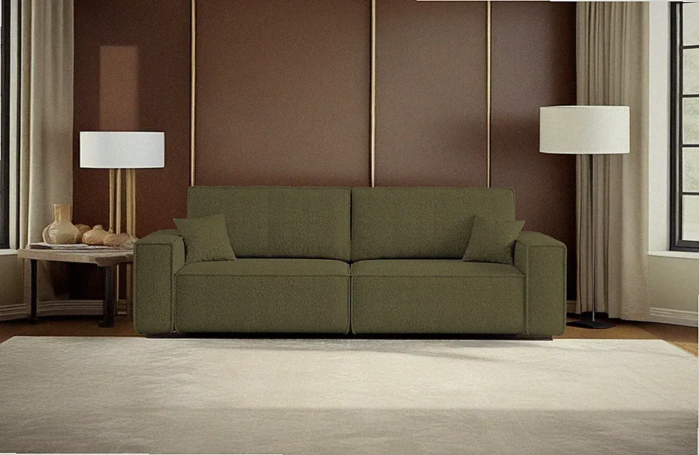 Sofa mit Schlaffunktion BEST Stoff Quelle Olive