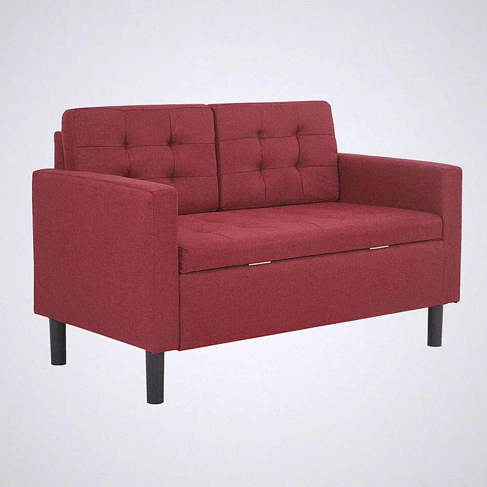Sofa mit Staufachfunktion Couch Stoffsofa Relaxsessel Sessel mit Kissen 2 Sitzer