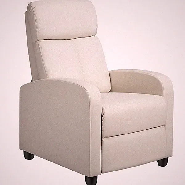Sofa Schlafsessel Relaxsessel Fernsehsessel Verstellbar Beige Polstersessel