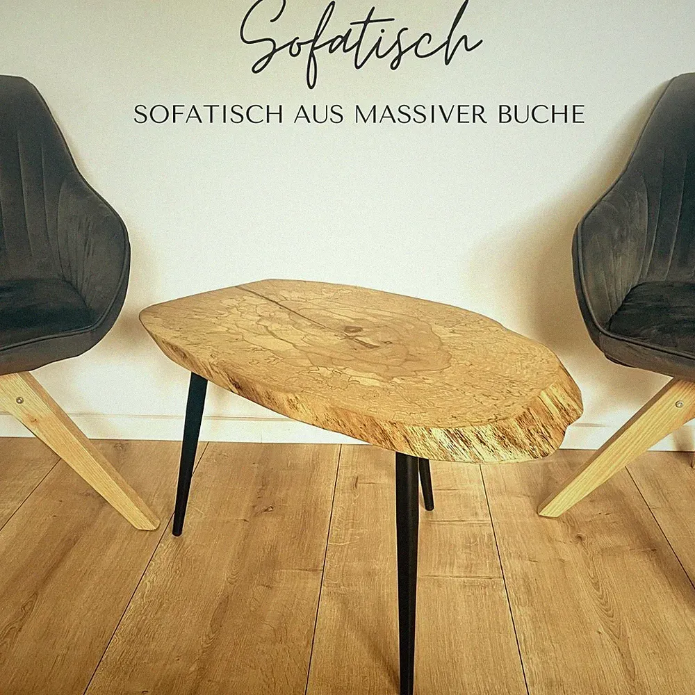 SOFA TISCH AUS MASSIVER BUCHE