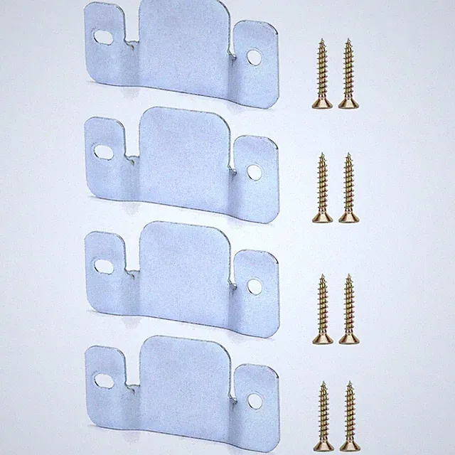 Sofa Verbinder Möbelverbinder Verbindungselemente 4 Stück, Edelstahl, Schrauben